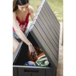 Coffre de jardin - En résine - MULTIBOX BRAVO - Gris anthracite - 270