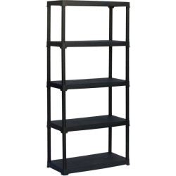 Etagere plastique TOOD - 5 tablettes - h176x90x40 - 30 kgs par tablett