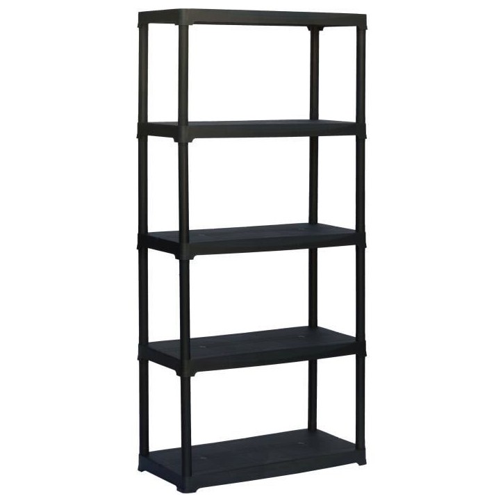 Etagere plastique TOOD - 5 tablettes - h176x90x40 - 30 kgs par tablette