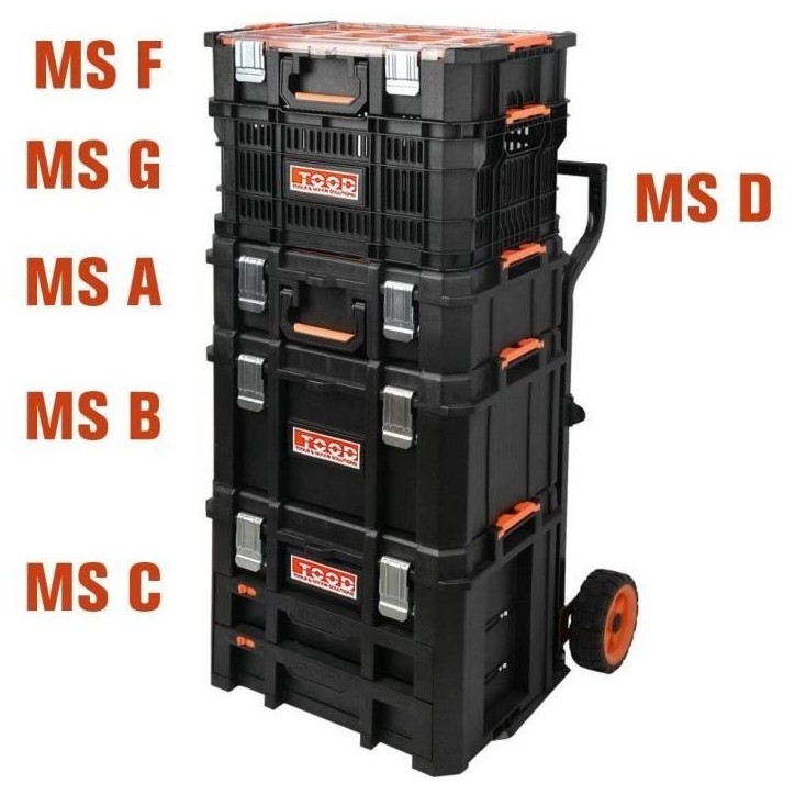 Mallette a outils - TOOD - Étanche - 6 godets - 53x37x18 cm Mallette a outils - TOOD - Étanche - 6 godets - 53x37x18 cm