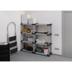 Étagere plastique - TOOD - 4 tablettes - Charge 80 kg par tablette -