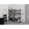 Étagere plastique - TOOD - 4 tablettes - Charge 80 kg par tablette -