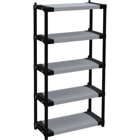 Étagere plastique - TOOD - 5 tablettes - Charge 80 kg - 80x40x171 cm