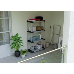 Étagere plastique - TOOD - 5 tablettes - Charge 80 kg - 80x40x171 cm