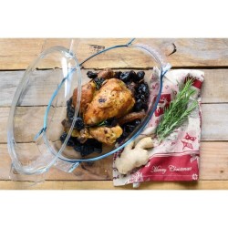 Cocotte - PYREX - 1450076 - Ovale - En verre borosilicate - 38 x 23 cm