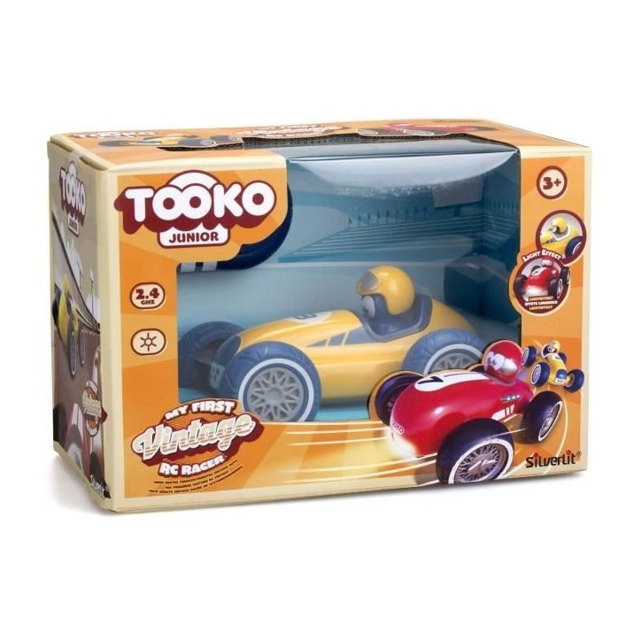 Voiture télécommandée TOOKO - Look Vintage - Des 3 ans - Coloris aléatoire : rouge ou jaune - 13 cm Voiture télécommandée TOOKO - Look Vintage - Des 3 ans - Coloris aléatoire : rouge ou jaune - 13 cm