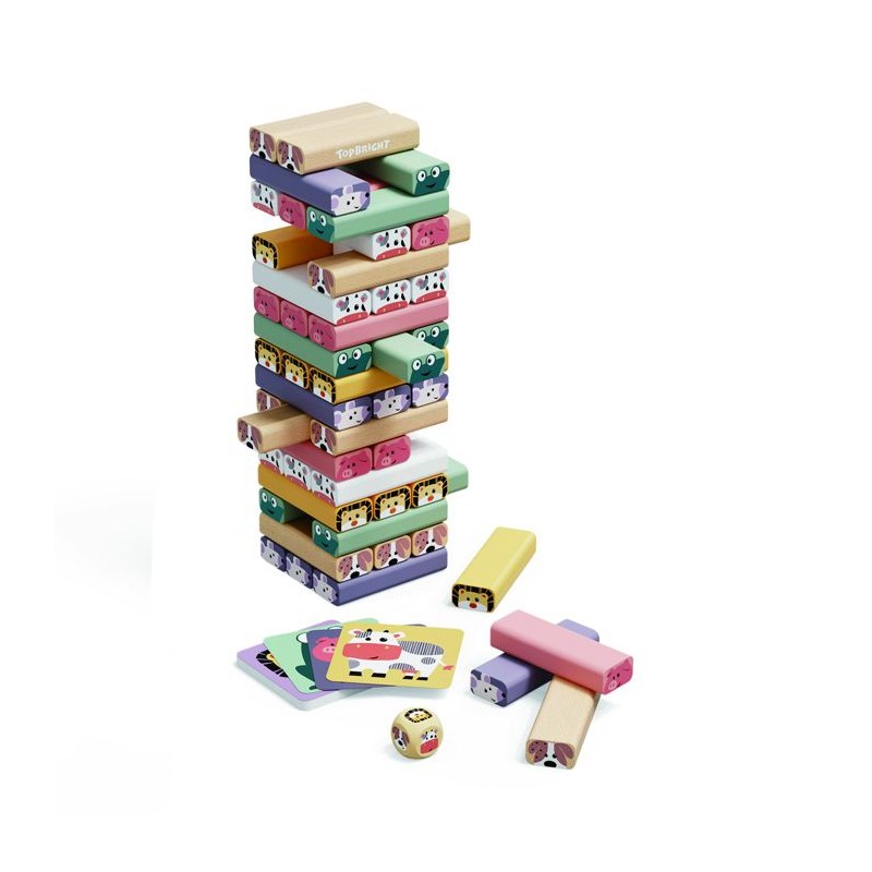 Tour a Bascule - TOP BRIGHT - Animaux - Couleurs - Jeu d'Adresse - Con