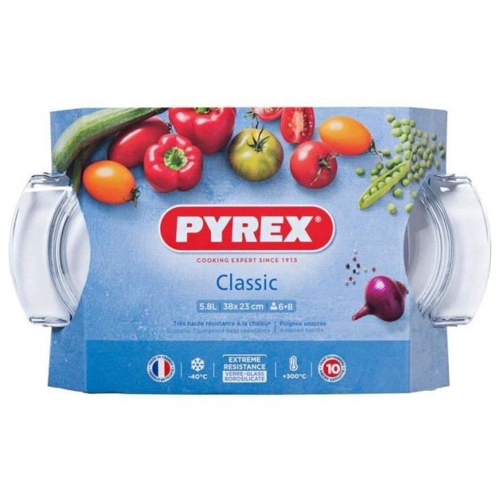 Cocotte - PYREX - 1450076 - Ovale - En verre borosilicate - 38 x 23 cm Cocotte - PYREX - 1450076 - Ovale - En verre borosilicate - 38 x 23 cm