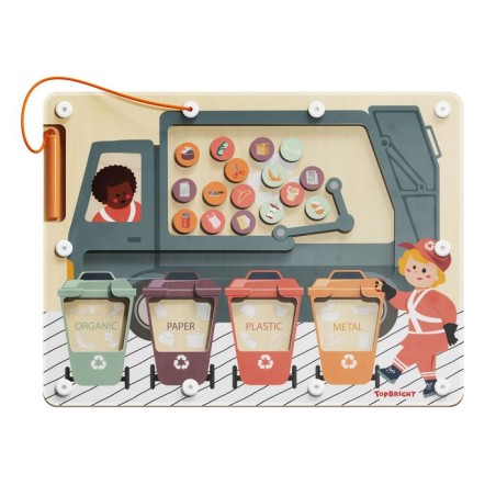 Trieur de déchets Montessori - TOP BRIGHT - Labyrinthe Magnétique -