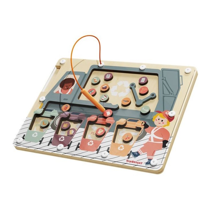 Trieur de déchets Montessori - TOP BRIGHT - Labyrinthe Magnétique - 3 ans - Métal - Papier - Plastique Trieur de déchets Montessori - TOP BRIGHT - Labyrinthe Magnétique - 3 ans - Métal - Papier - Plastique