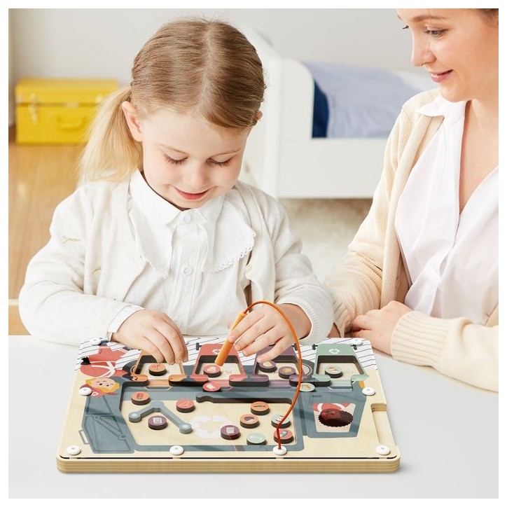 Trieur de déchets Montessori - TOP BRIGHT - Labyrinthe Magnétique - 3 ans - Métal - Papier - Plastique Trieur de déchets Montessori - TOP BRIGHT - Labyrinthe Magnétique - 3 ans - Métal - Papier - Plastique