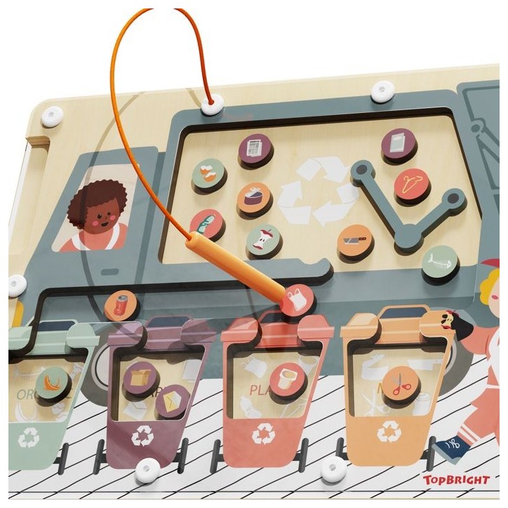 Trieur de déchets Montessori - TOP BRIGHT - Labyrinthe Magnétique - 3 ans - Métal - Papier - Plastique Trieur de déchets Montessori - TOP BRIGHT - Labyrinthe Magnétique - 3 ans - Métal - Papier - Plastique