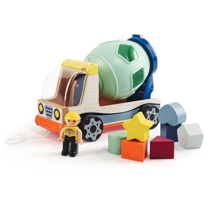 Véhicule de chantier, jeu éducatif pour le tri des couleurs et des formes, Des 2 ans, TOP BRIGHT