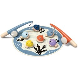 Attrape les Poissons, jeu éducatif, 6 poissons magnétiques, 2 cannes