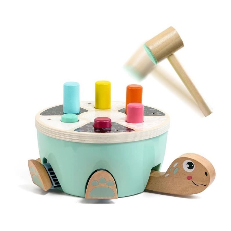 Jeu de Tape-Tape Tortue - TOP BRIGHT - Bâtons Colorés - Marteau en B Jeu de Tape-Tape Tortue - TOP BRIGHT - Bâtons Colorés - Marteau en B