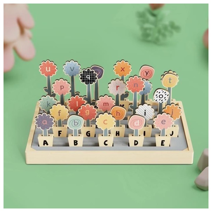 Abc Flowers - TOP BRIGHT - 26 Pots de Fleurs - Lettres Majuscules - Lettres Minuscules - Alphabet Abc Flowers - TOP BRIGHT - 26 Pots de Fleurs - Lettres Majuscules - Lettres Minuscules - Alphabet