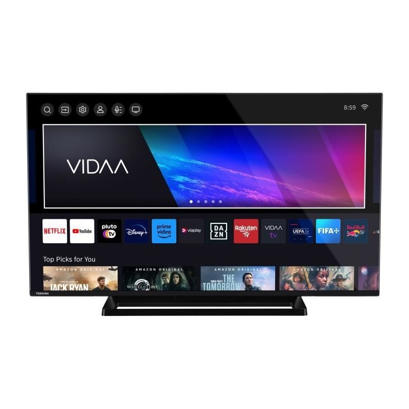 TOSHIBA 43QV3363DG - TV QLED 43'' (108 cm) - 4K UHD 3840x2160 - HDR -