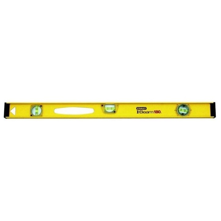 Niveau profilé I-Beam 180 en aluminium STANLEY - 1-42-921 - Précision +/-1,5mm/m - 3 fioles réversibles Niveau profilé I-Beam 180 en aluminium STANLEY - 1-42-921 - Précision +/-1,5mm/m - 3 fioles réversibles
