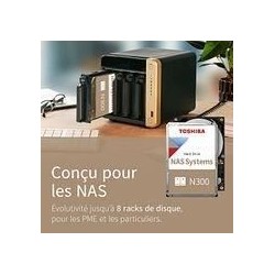 Disque dur interne - TOSHIBA - N300 - 4 To - 7200 tours/min - SATA