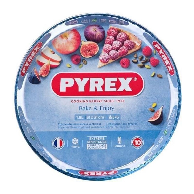 Moule a tarte - PYREX - 1450153 - En verre borosilicate - 31 cm Moule a tarte - PYREX - 1450153 - En verre borosilicate - 31 cm