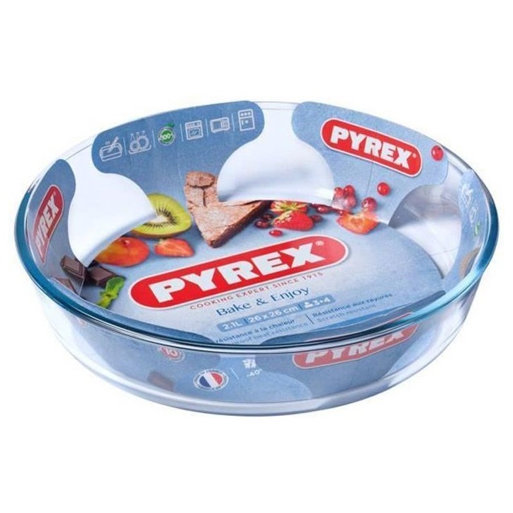 Moule a manqué - PYREX - 1450155 - En verre borosilicate - 26 cm