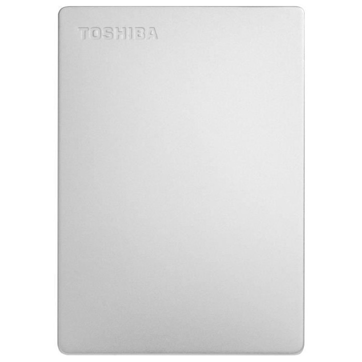 Disque dur externe - TOSHIBA - Canvio Slim - 2 To - Argent