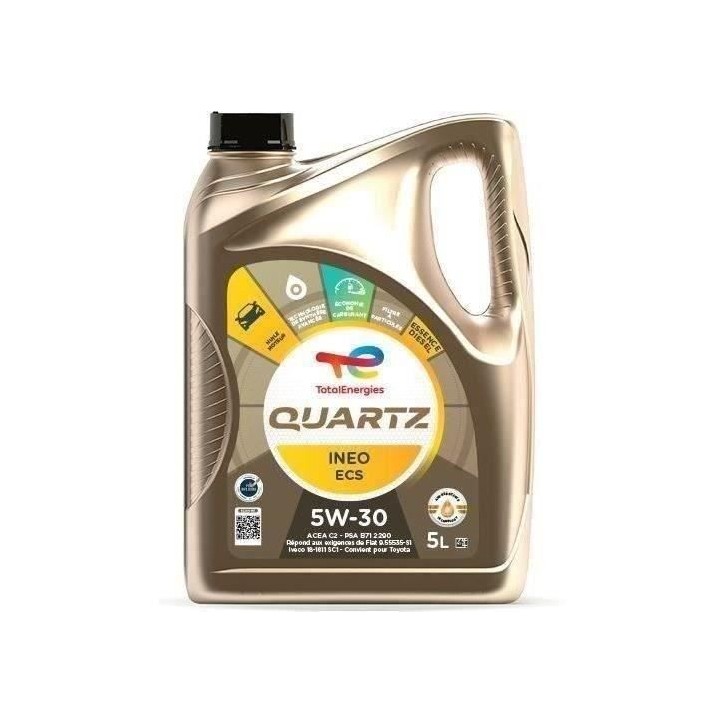 TOTALENERGIES HUILE ESSENCE & DIESEL MOTEUR 5L QUARTZ INEO ECS 5W30 TOTALENERGIES HUILE ESSENCE & DIESEL MOTEUR 5L QUARTZ INEO ECS 5W30