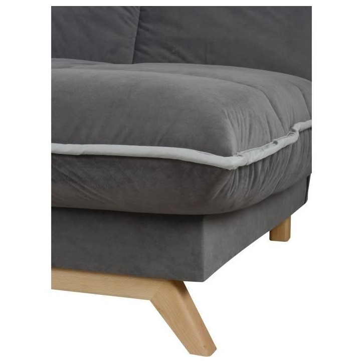 TOUNDRA Clic Clac 3 places - Matelas DUNLOPILLO Ep.13 cm - Mousse HR 35 kg/m3 - Tissu Gris - Fabriqué en France TOUNDRA Clic Clac 3 places - Matelas DUNLOPILLO Ep.13 cm - Mousse HR 35 kg/m3 - Tissu Gris - Fabriqué en France
