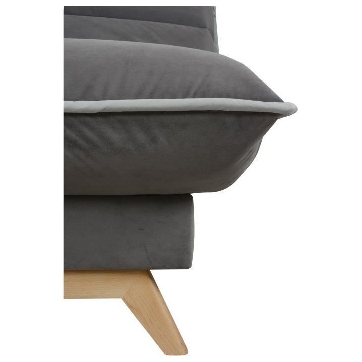 TOUNDRA Clic Clac 3 places - Matelas DUNLOPILLO Ep.13 cm - Mousse HR 35 kg/m3 - Tissu Gris - Fabriqué en France TOUNDRA Clic Clac 3 places - Matelas DUNLOPILLO Ep.13 cm - Mousse HR 35 kg/m3 - Tissu Gris - Fabriqué en France
