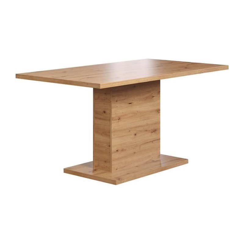 Table a manger fixe FOLLOW 6 personnes - Mélamine chene artisan - L16 Table a manger fixe FOLLOW 6 personnes - Mélamine chene artisan - L16