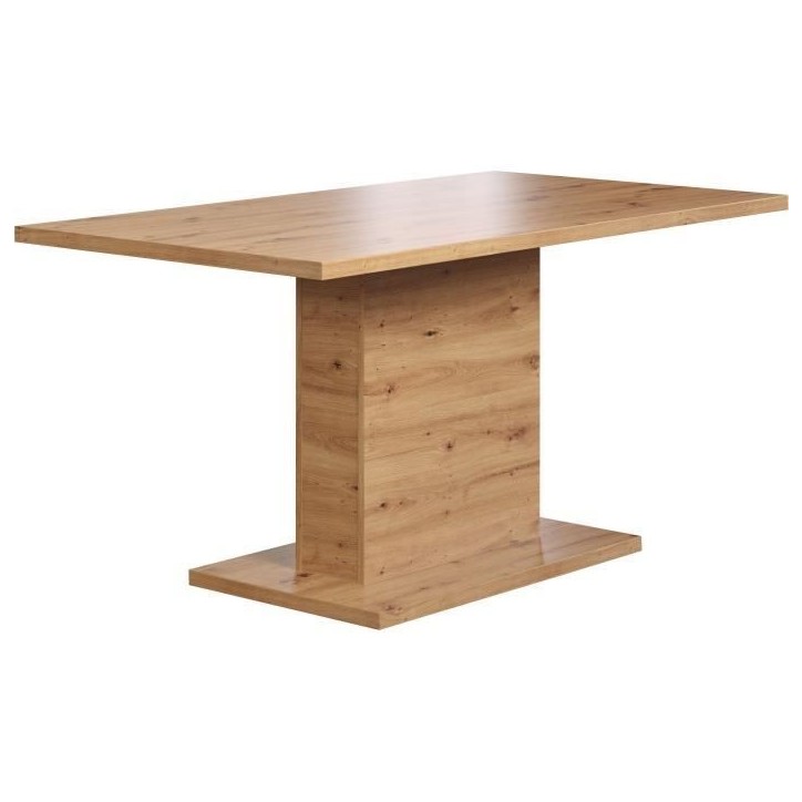 Table a manger fixe FOLLOW 6 personnes - Mélamine chene artisan - L160 x P80 x H76 cm - TRENDTEAM Table a manger fixe FOLLOW 6 personnes - Mélamine chene artisan - L160 x P80 x H76 cm - TRENDTEAM