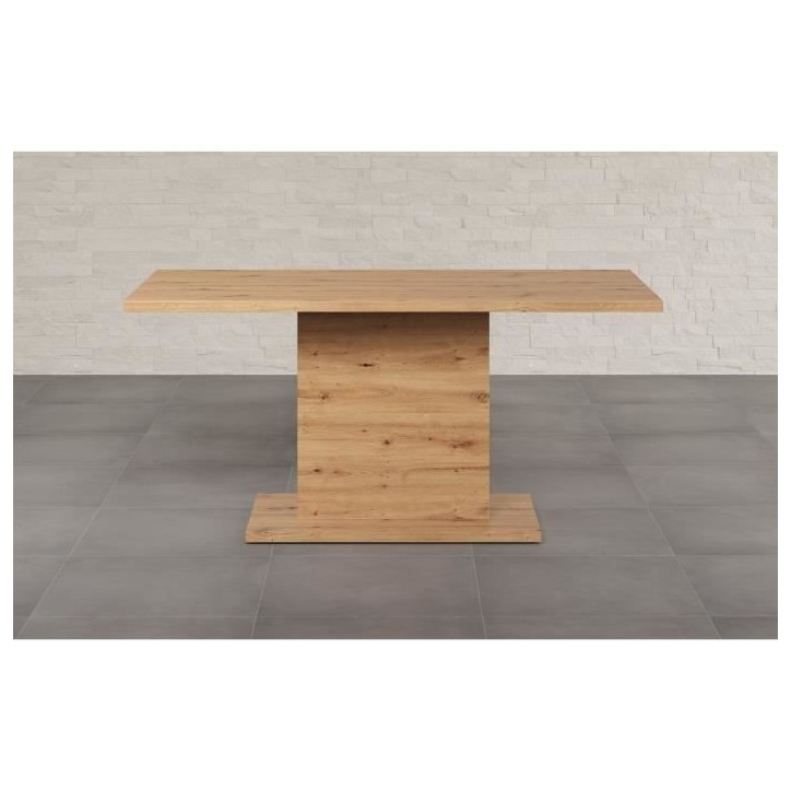 Table a manger fixe FOLLOW 6 personnes - Mélamine chene artisan - L160 x P80 x H76 cm - TRENDTEAM Table a manger fixe FOLLOW 6 personnes - Mélamine chene artisan - L160 x P80 x H76 cm - TRENDTEAM