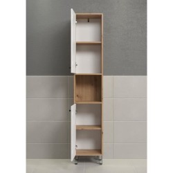 Armoire haute - TRENDTEAM - Série Touch - Blanc/Brun - 36 cm - 191 cm