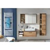 Ensemble meubles salle de bain vasque + colonne + miroir armoire - L18