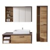 Ensemble meubles salle de bain vasque + colonne + miroir armoire - L18