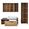 Ensemble meubles salle de bain vasque + colonne + miroir armoire - L18