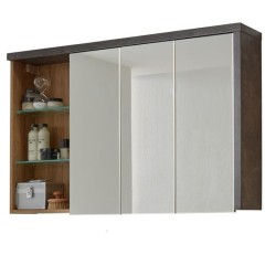 Ensemble meubles salle de bain vasque + colonne + miroir armoire - L18