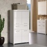 Meuble de salle de bain Colonne double - 4 portes + 1 tiroir - L73 x P