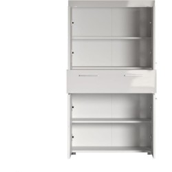Meuble de salle de bain Colonne double - 4 portes + 1 tiroir - L73 x P