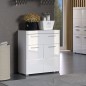 Meuble de salle de bain Rangement bas - 2 portes & 1 tiroir - Blanc - L 73 x P 31 x H 79 cm - AMANDA Meuble de salle de bain Rangement bas - 2 portes & 1 tiroir - Blanc - L 73 x P 31 x H 79 cm - AMANDA