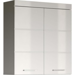 Meuble de salle de bain Rangement haut - 2 portes - Blanc - L 73 x P 2