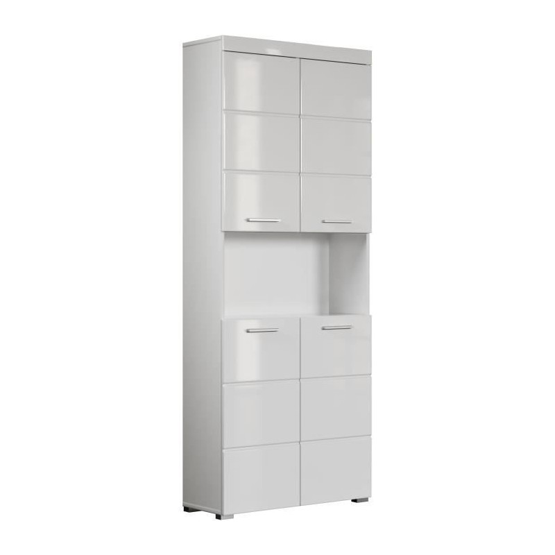 Meuble de salle de bain Colonne double - 4 portes + 1 niche - L73 x P3