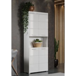 Meuble de salle de bain Colonne double - 4 portes + 1 niche - L73 x P3