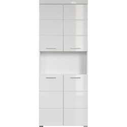 Meuble de salle de bain Colonne double - 4 portes + 1 niche - L73 x P3