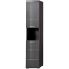 Colonne de salle de bain - 2 portes & 1 niche - Gris - L37 x P31 x H19