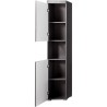 Colonne de salle de bain - 2 portes & 1 niche - Gris - L37 x P31 x H19