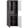 Meuble de salle de bain Colonne double - 4 portes + 1 niche - L73 x P3