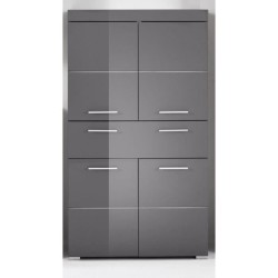 Meuble de salle de bain Colonne double - 4 portes + 1 tiroir - L73 x P
