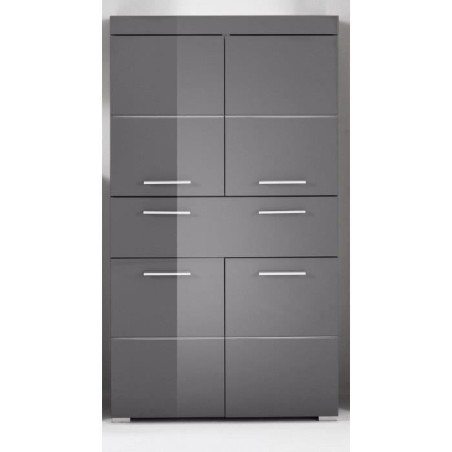 Meuble de salle de bain Colonne double - 4 portes + 1 tiroir - L73 x P