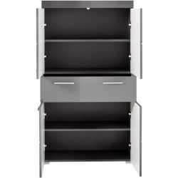 Meuble de salle de bain Colonne double - 4 portes + 1 tiroir - L73 x P